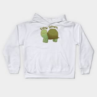 little turtle slow down Kids Hoodie